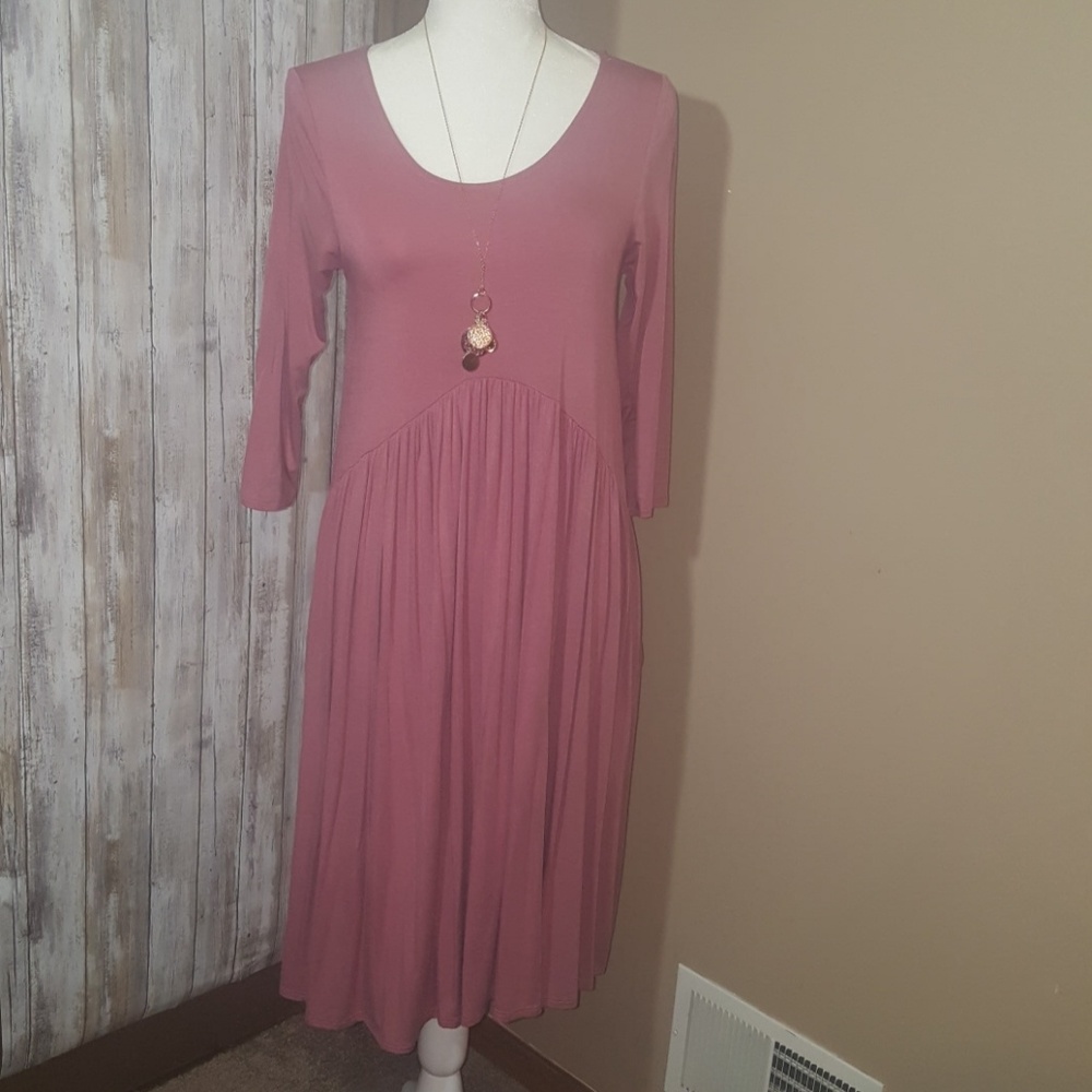 Agnes Dora Oakley Dress Marsala Pink XS NWT